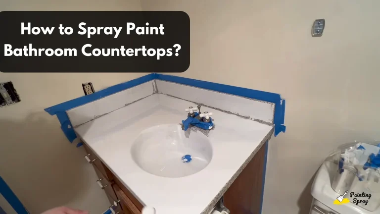 white color spray painting bathroom countertop