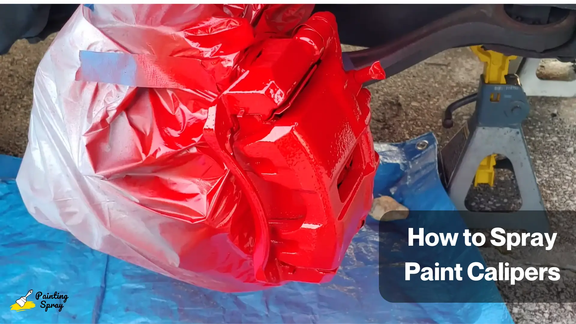 How to Spray Paint Calipers: A Step-by-Step Guide for Car Enthusiasts 1 freshly spray painted red brake calipers