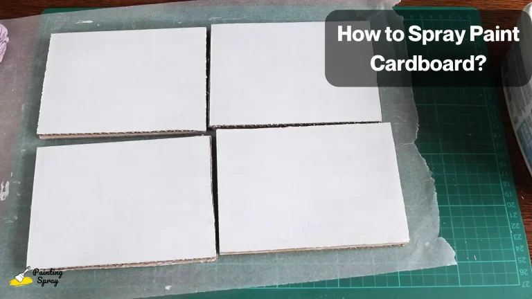 How to Spray Paint Cardboard: Essential Tips for a Flawless Finish 1 freshly white spray painted cardboards drying