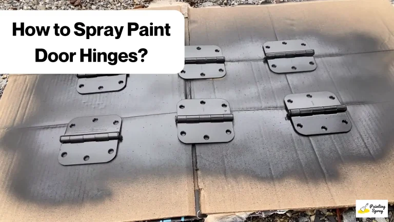 How to Spray Paint Door Hinges: A Step-by-Step Guide 5 freshly painted door hinges lying on cardboard