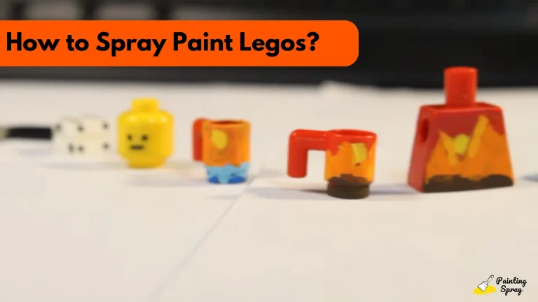 spray painted legos left for drying