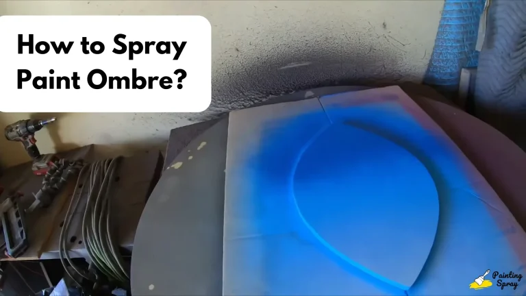 spray painting ombre on oval shape item