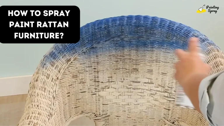 How to Spray Paint Rattan Furniture: A Step-by-Step Guide for a Fresh Look 9 spray painting rattan furniture with blue color spray paint