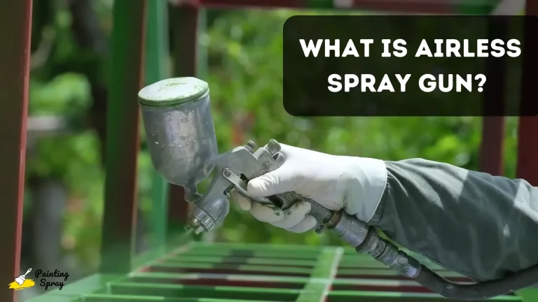 spraying paint with airless spray gun
