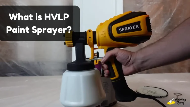 HVLP paint sprayer in hand